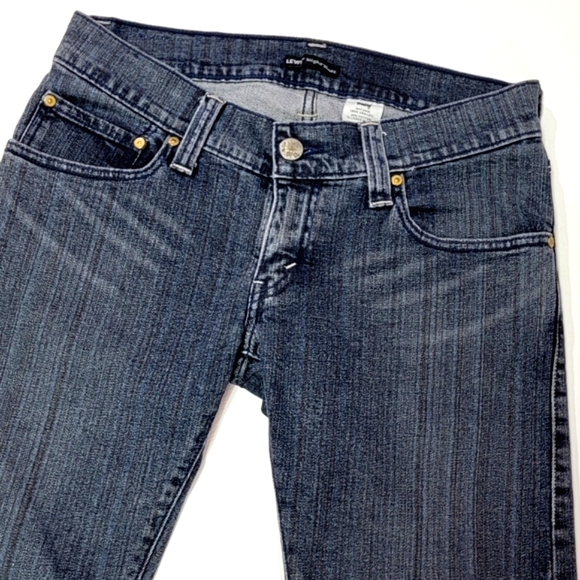 LEVI'S ♡ Sweet 'n Sexy LEVI'S Night Blues Stretchy Blue Jeans w/Rhinestones 8 - Picture 15 of 16